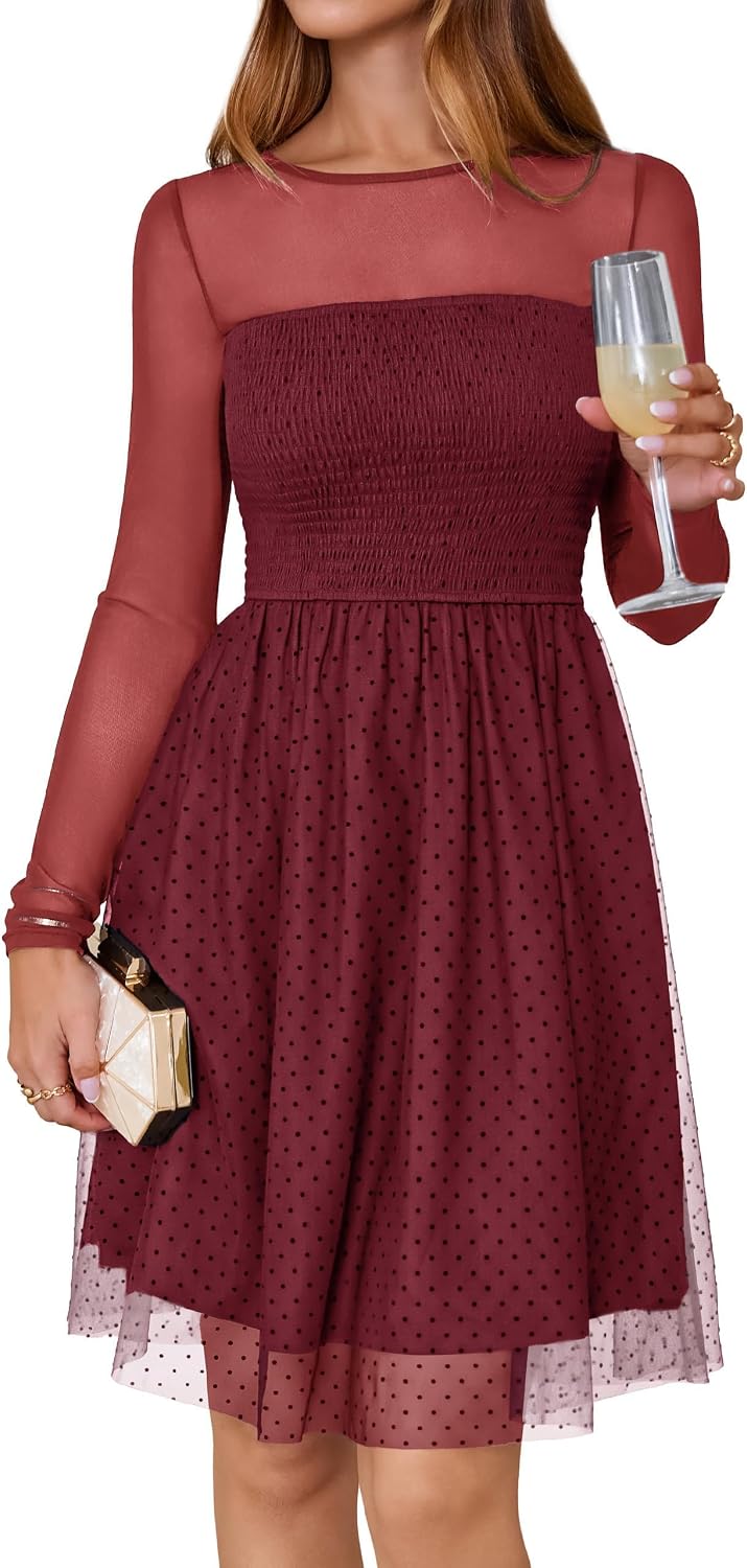 Sheer Mesh Mini Dress