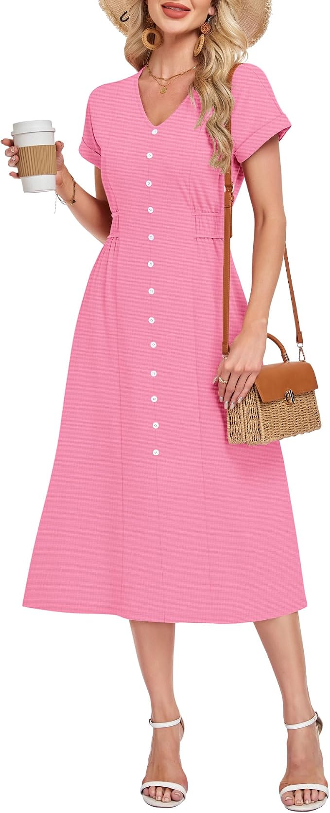 Button Down Midi Dress