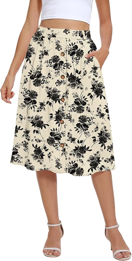 Pleated Midi Skirt
