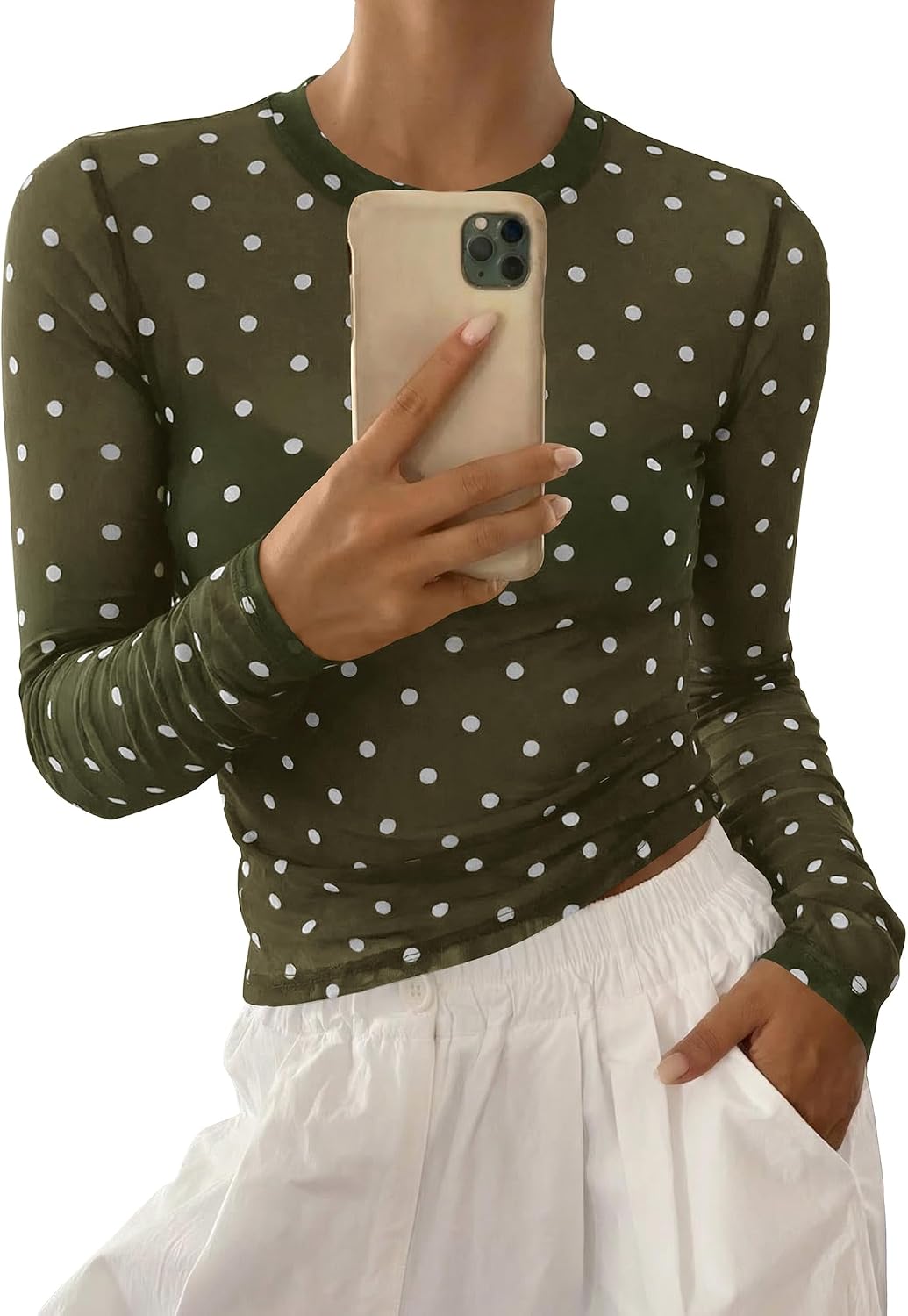 Polka Dot Long Sleeve Top