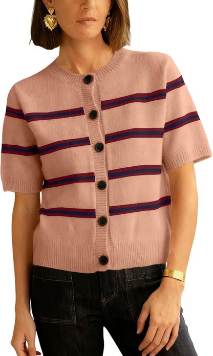 Striped Knit Cardigan