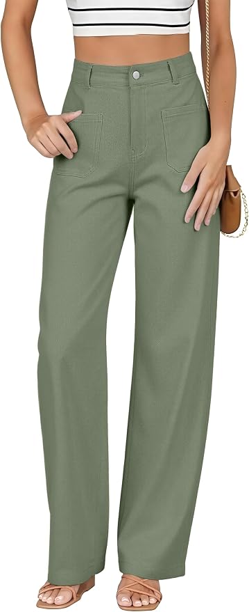 KICZOY Denim Women Long Trousers Jeans Pants Wide
