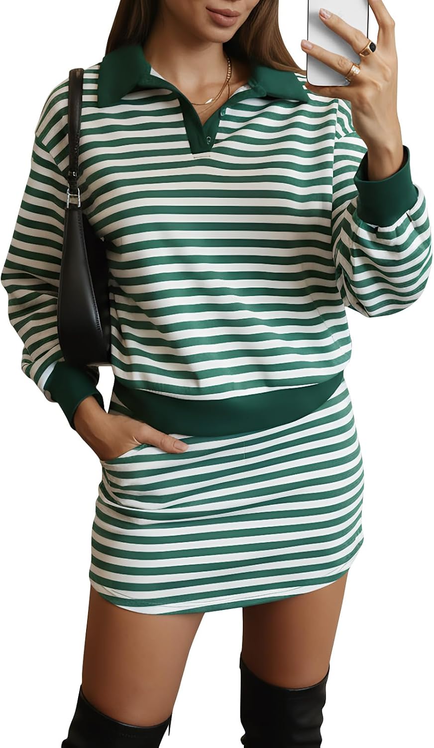 Cotton Sweatshirt Skort Set