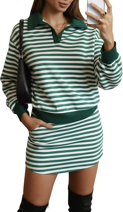 Cotton Sweatshirt Skort Set