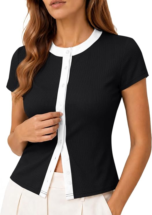 Color Block Ribbed Shirt