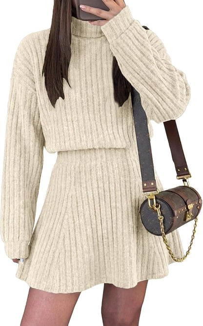 Mock Neck Sweater Dress