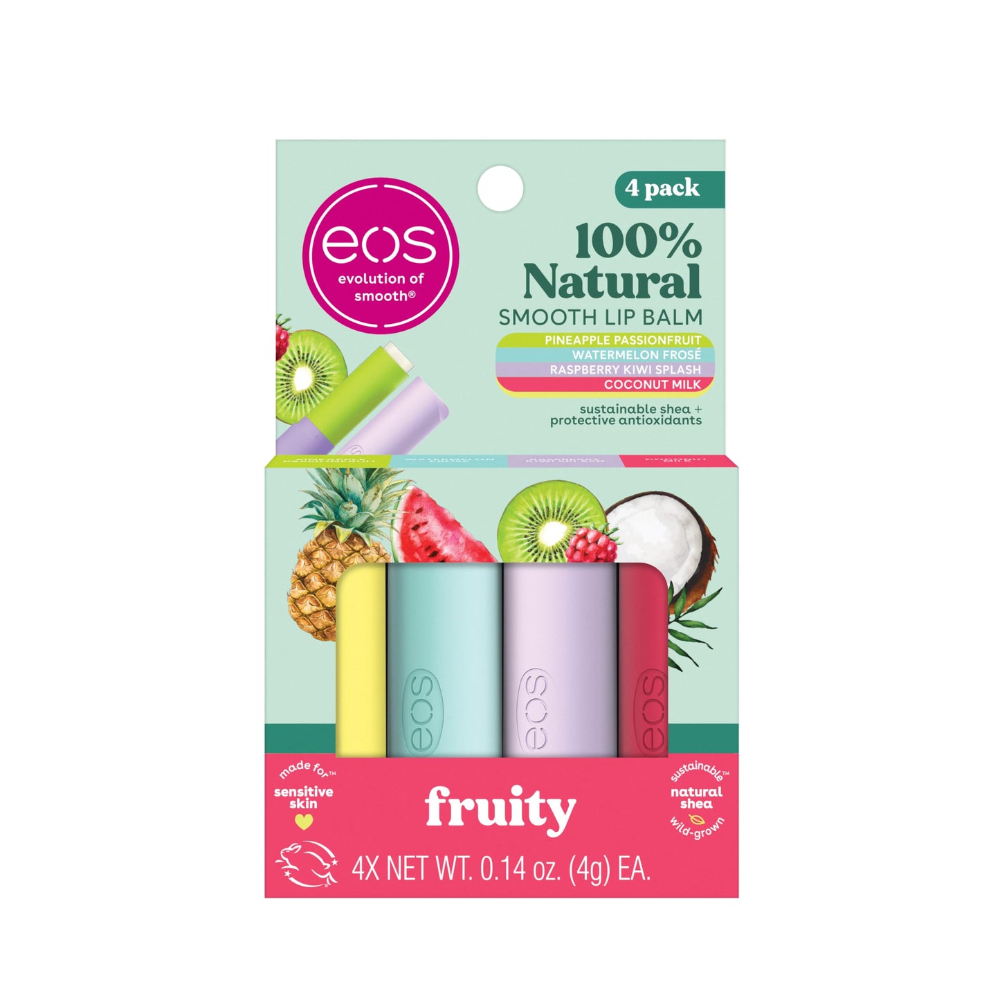 eos Natural Lip Balm 4pk