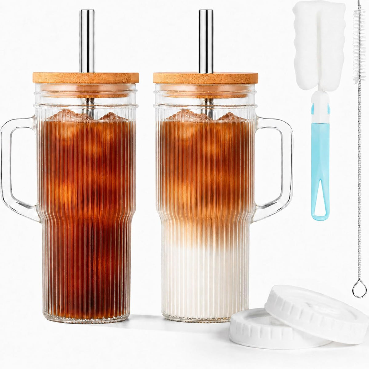 Glass Coffee Tumbler (2PK)
