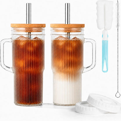 Glass Coffee Tumbler (2PK)