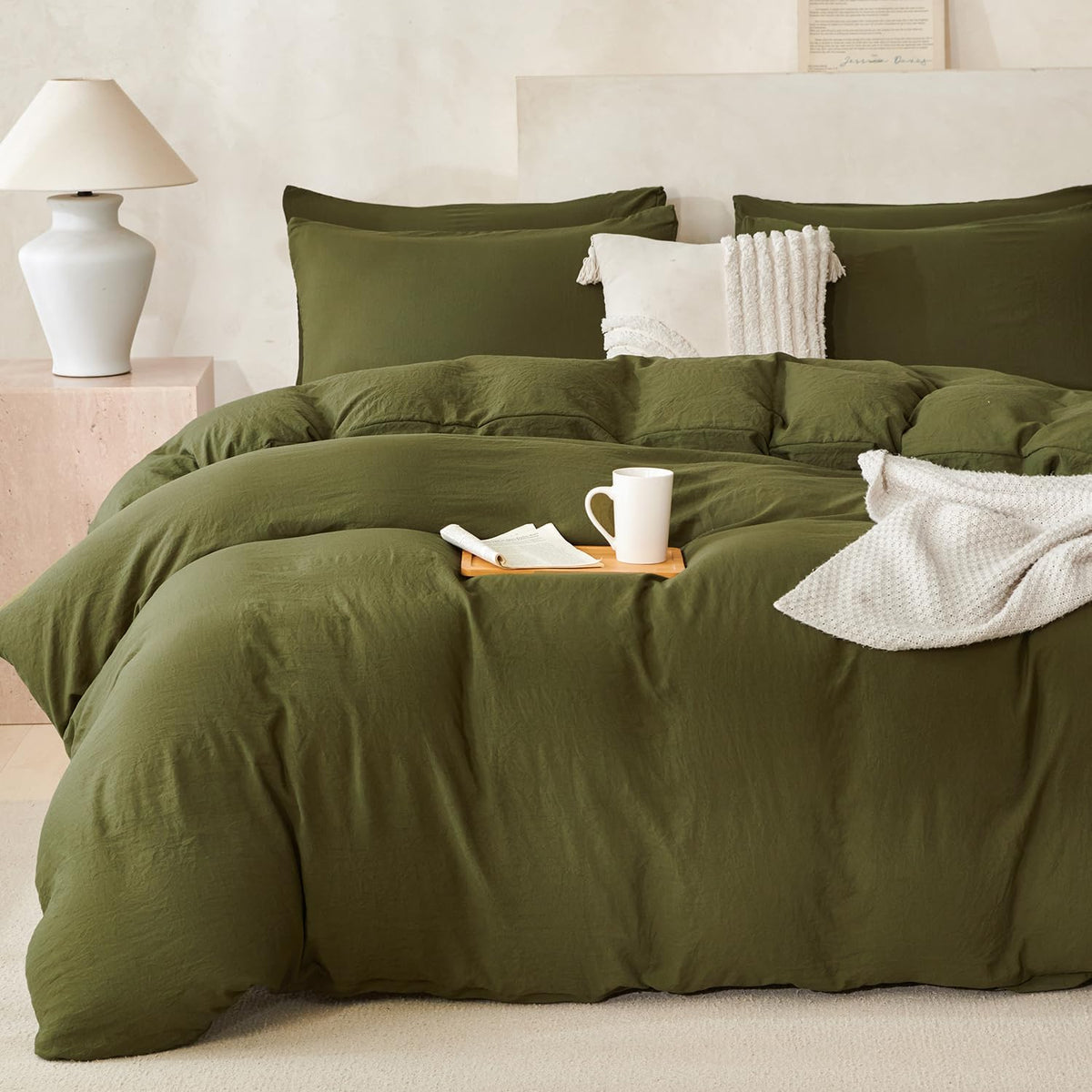 Washed Microfiber Duvet Set