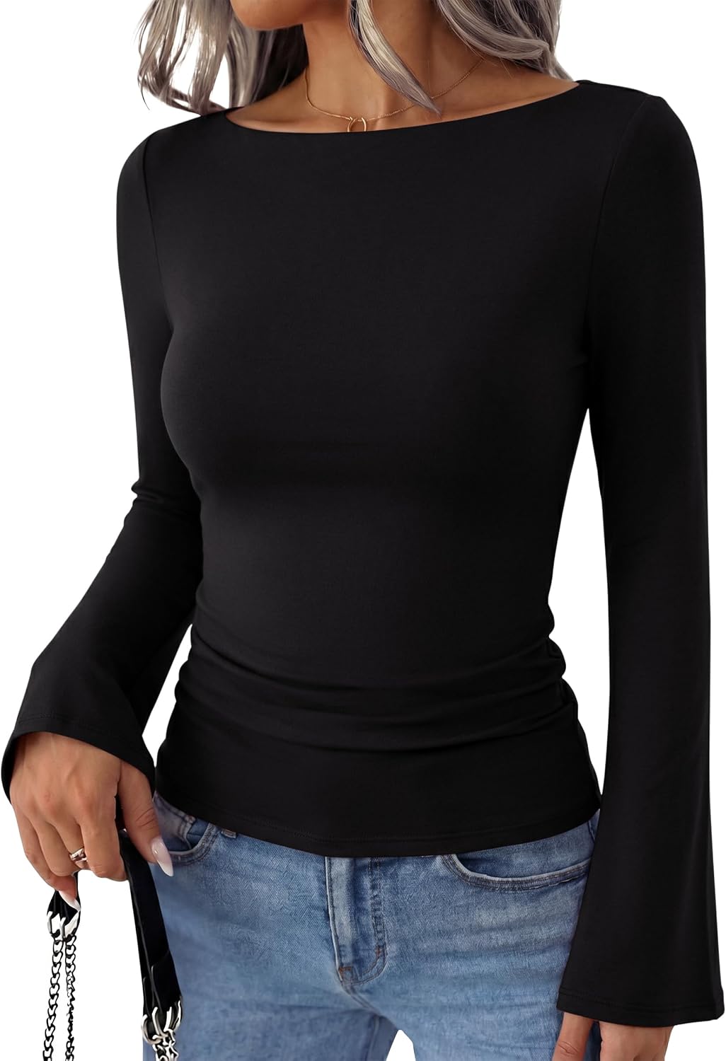 Bell Sleeve Basic Top