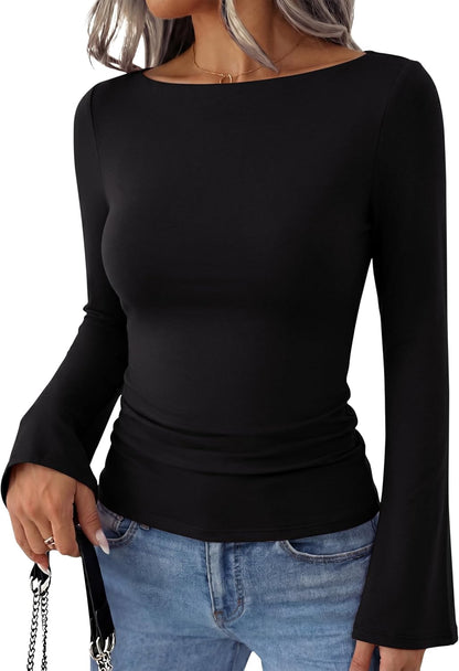Bell Sleeve Basic Top