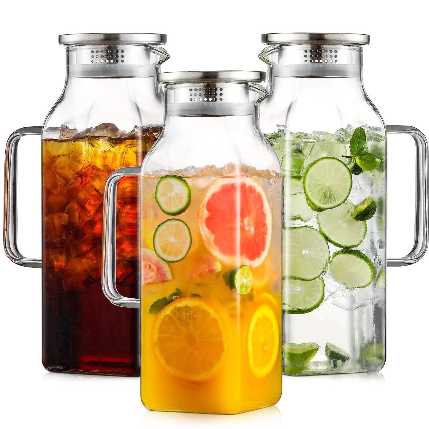 Square Glass Jars (3PK)