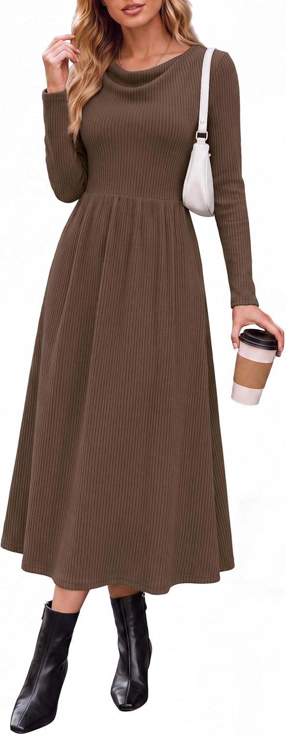 Cowl Neck Midi Dress