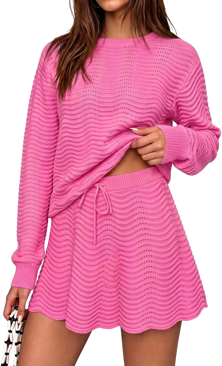 Knit Skirt & Sweater Set