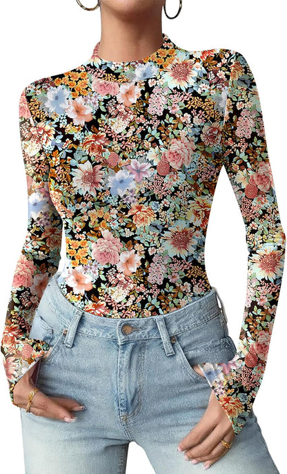 Floral Mesh Blouse