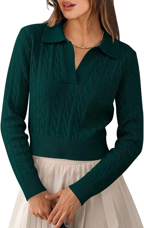 ANRABESS Cable Knit Sweater