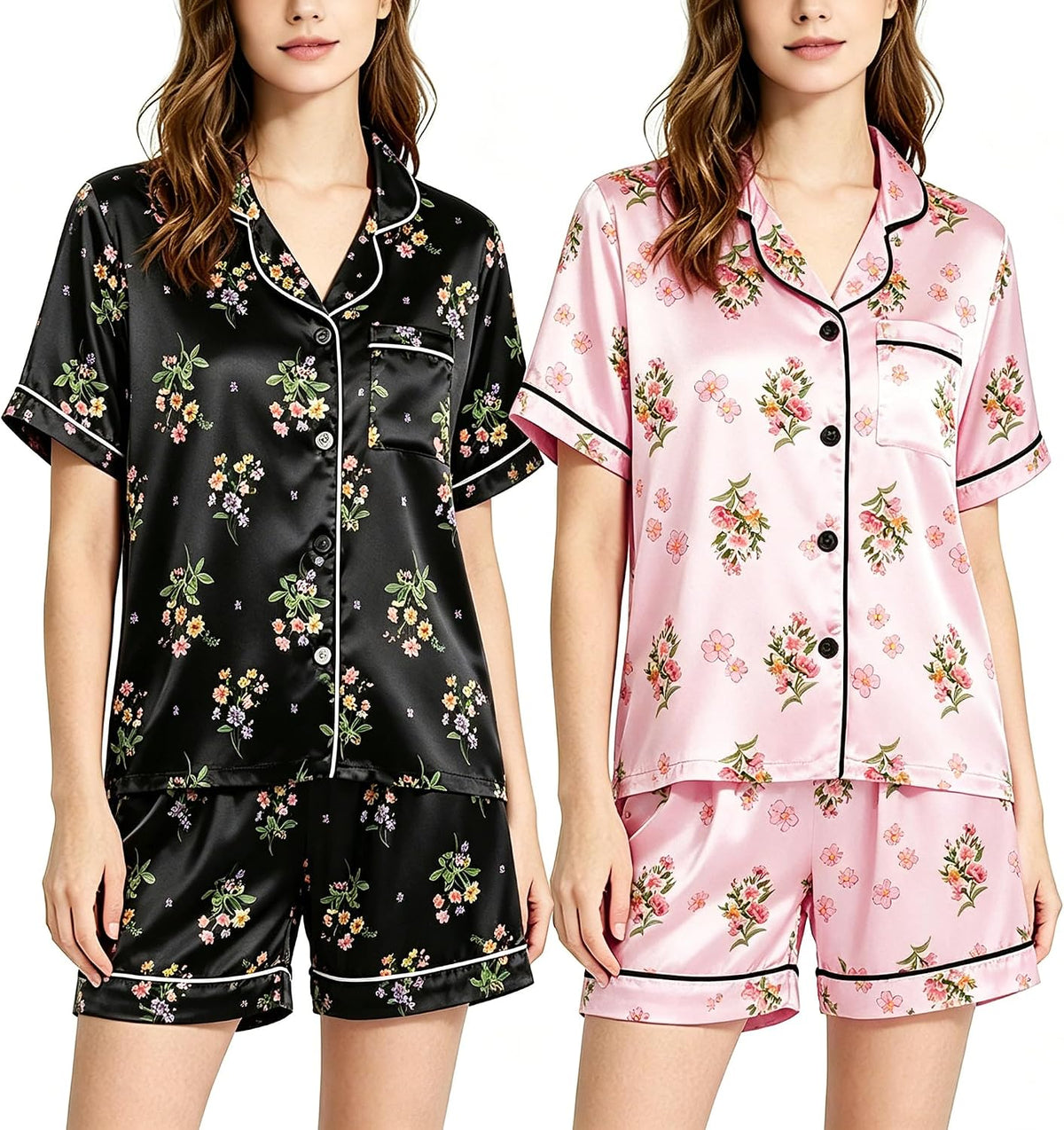 Satin Pajamas Set (2PK)