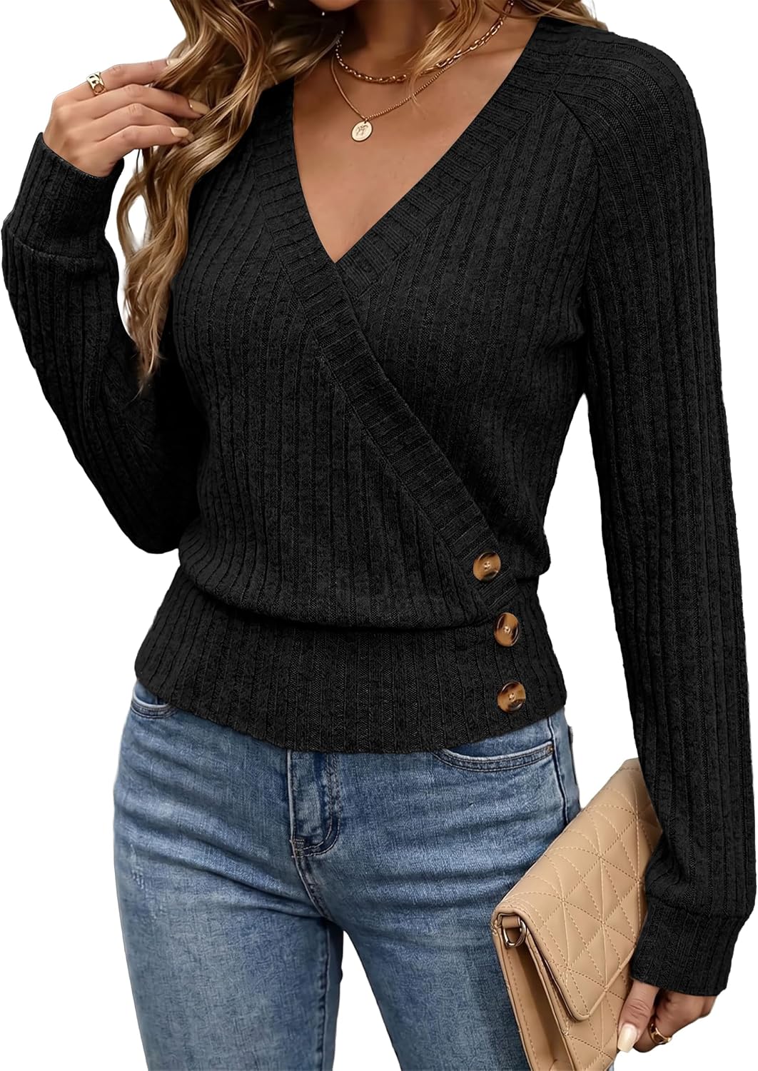 Surplice Wrap Sweater