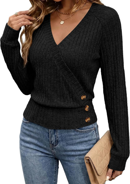 Surplice Wrap Sweater