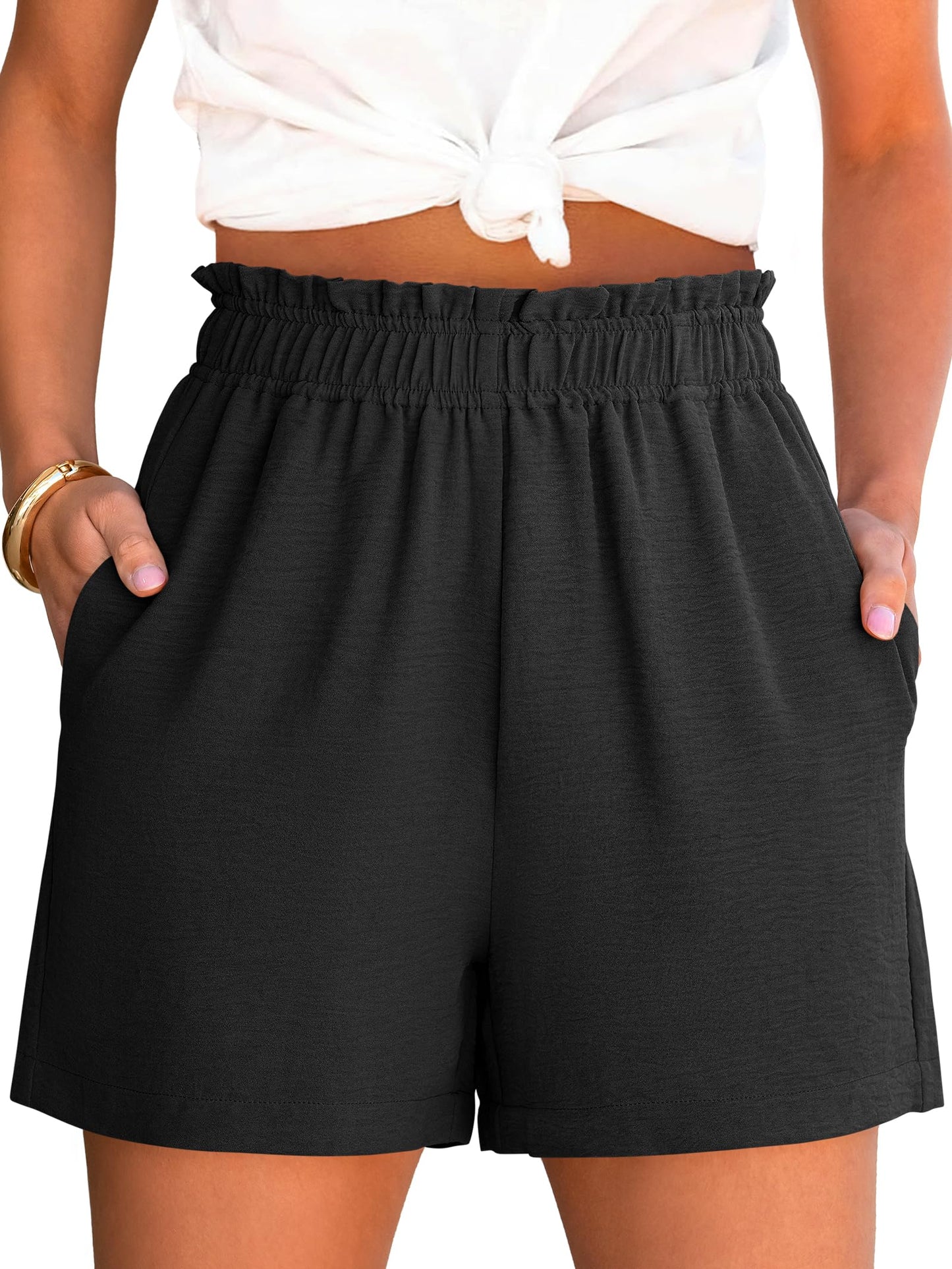 ANRABESS Black Shorts