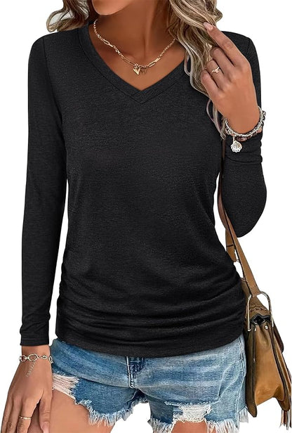 ANRABESS Ruched Long Sleeve
