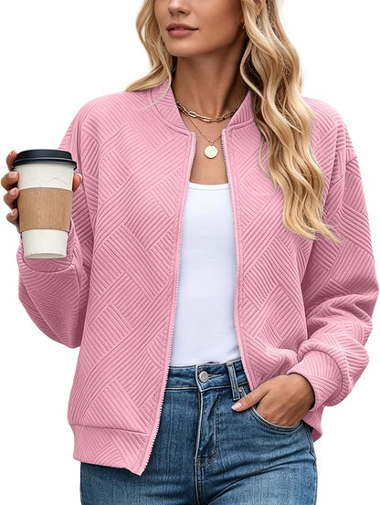 Textered Bomber Jacket