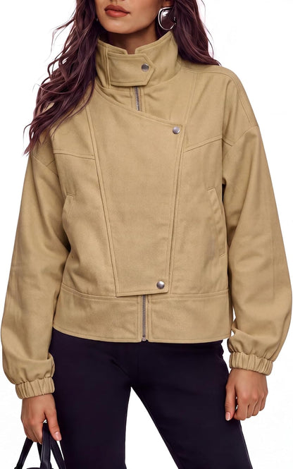 Cropped Bomber Jacket