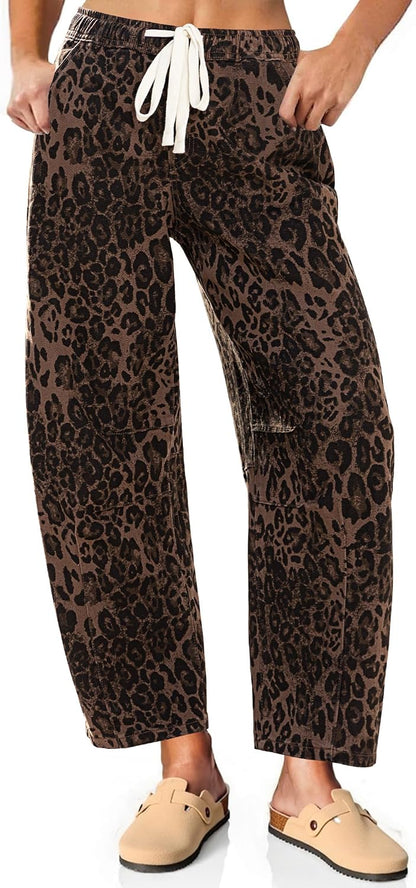 Leopard Barrel Jeans