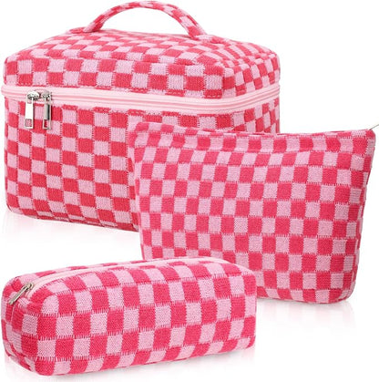 Checkered Makeup Bag (3PK)