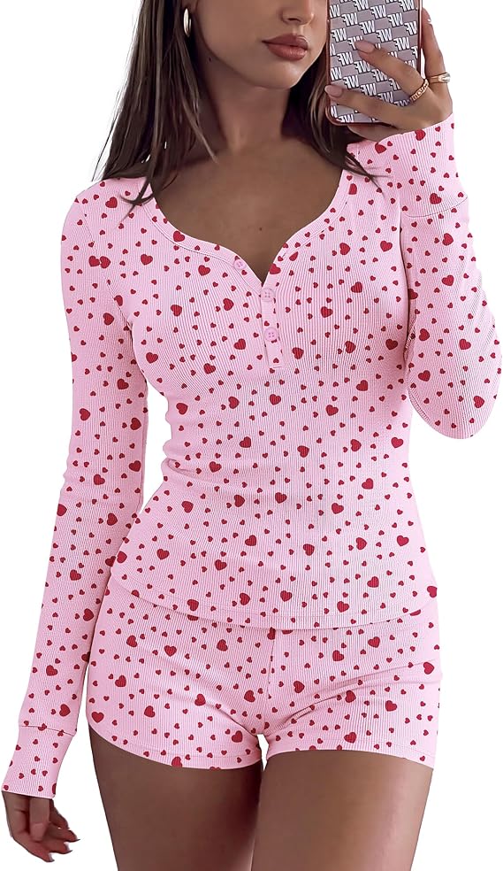 Ribbed Knit Pajama Set