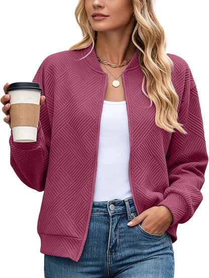 Textered Bomber Jacket