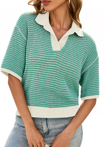 Striped Crop Sweater