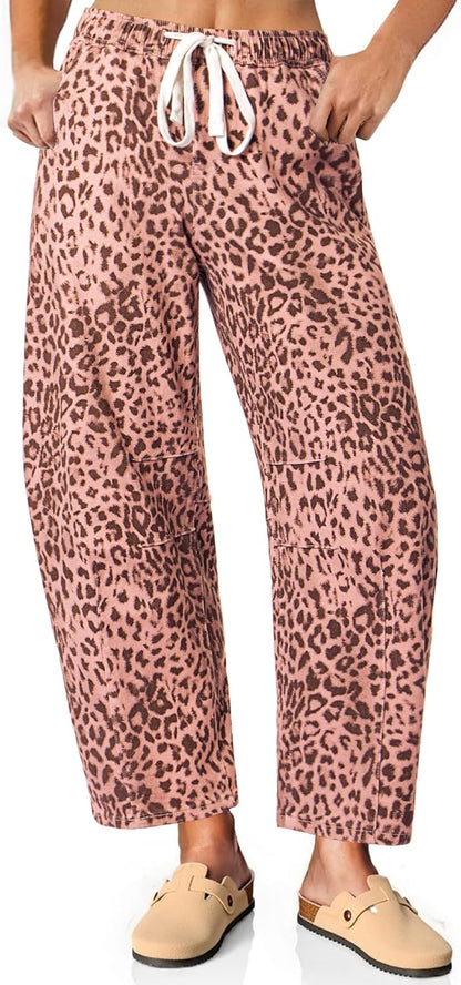 Leopard Barrel Jeans