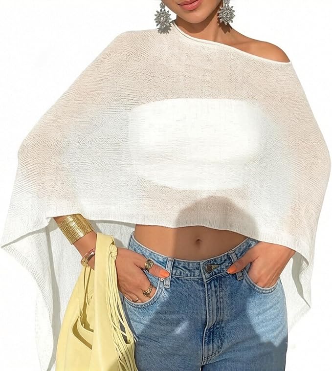 Sheer Crochet Poncho
