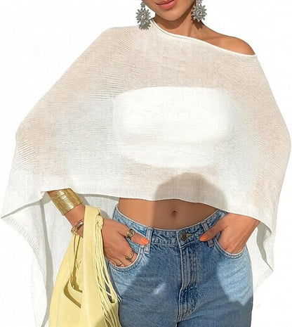Sheer Crochet Poncho
