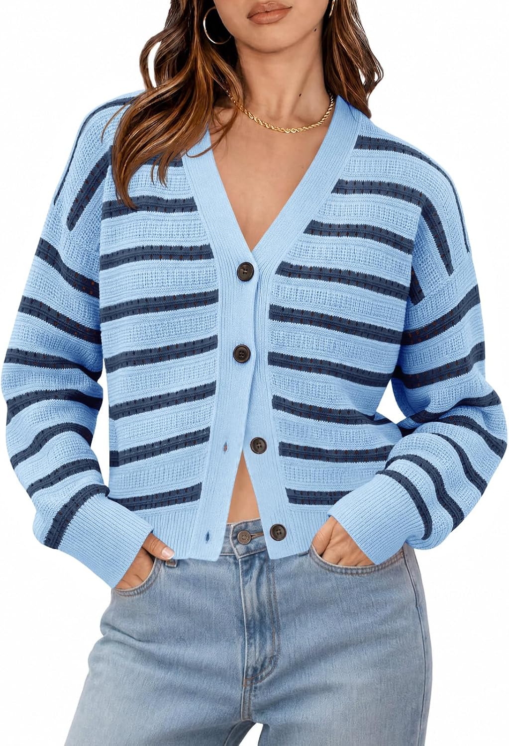 Stripe Knit Cardigan