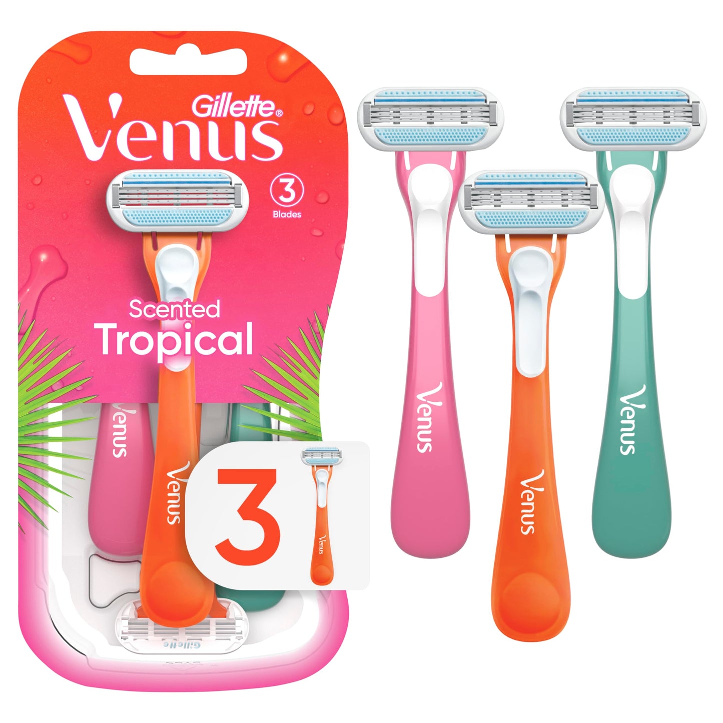 Gillette Tropical Disposable Razor 3pk