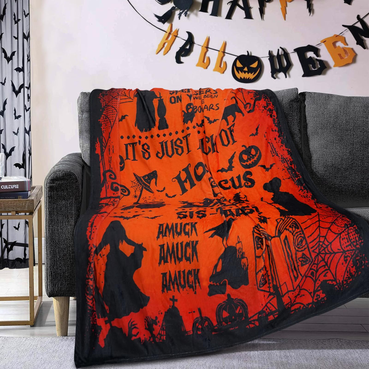 Witchy Halloween Blanket