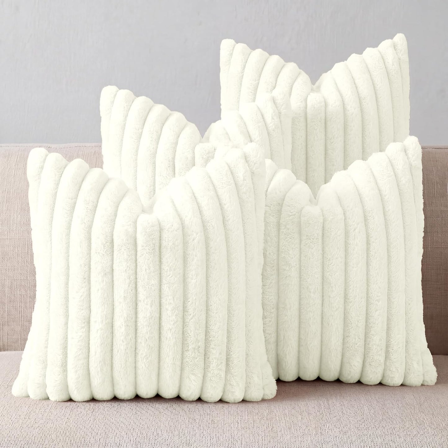 Cream Boho Pillow Cover (4PK)