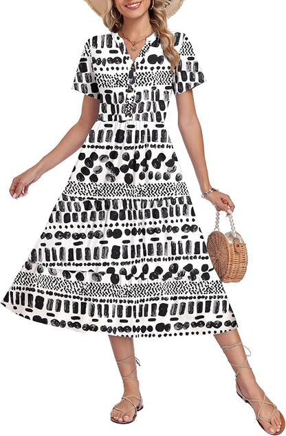 Tiered Midi Dress