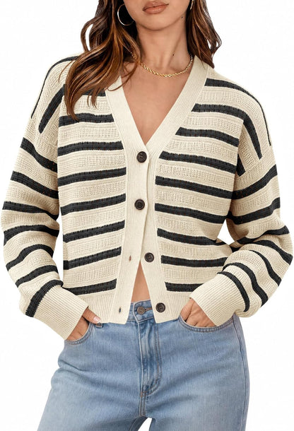 Stripe Knit Cardigan