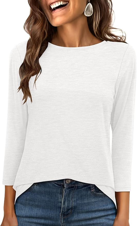ANRABESS Boat Neck Top