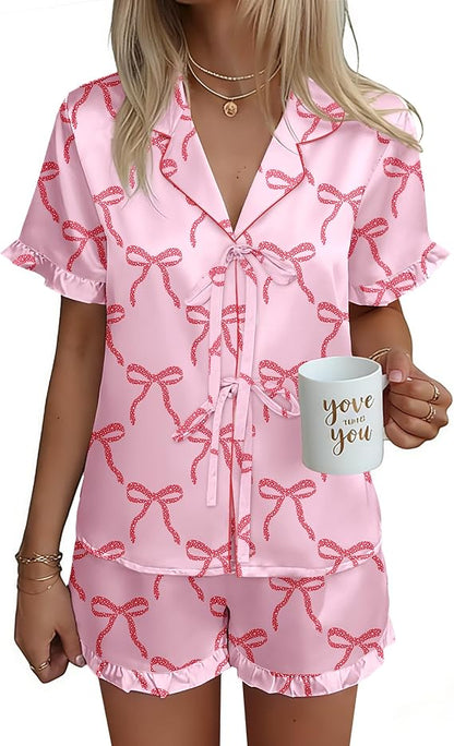 Satin Bow Pajamas
