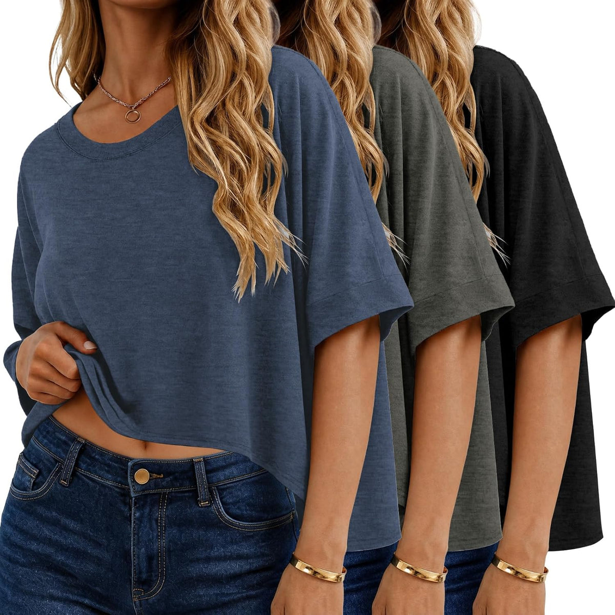 Oversized Basic T-Shirt (3PK)