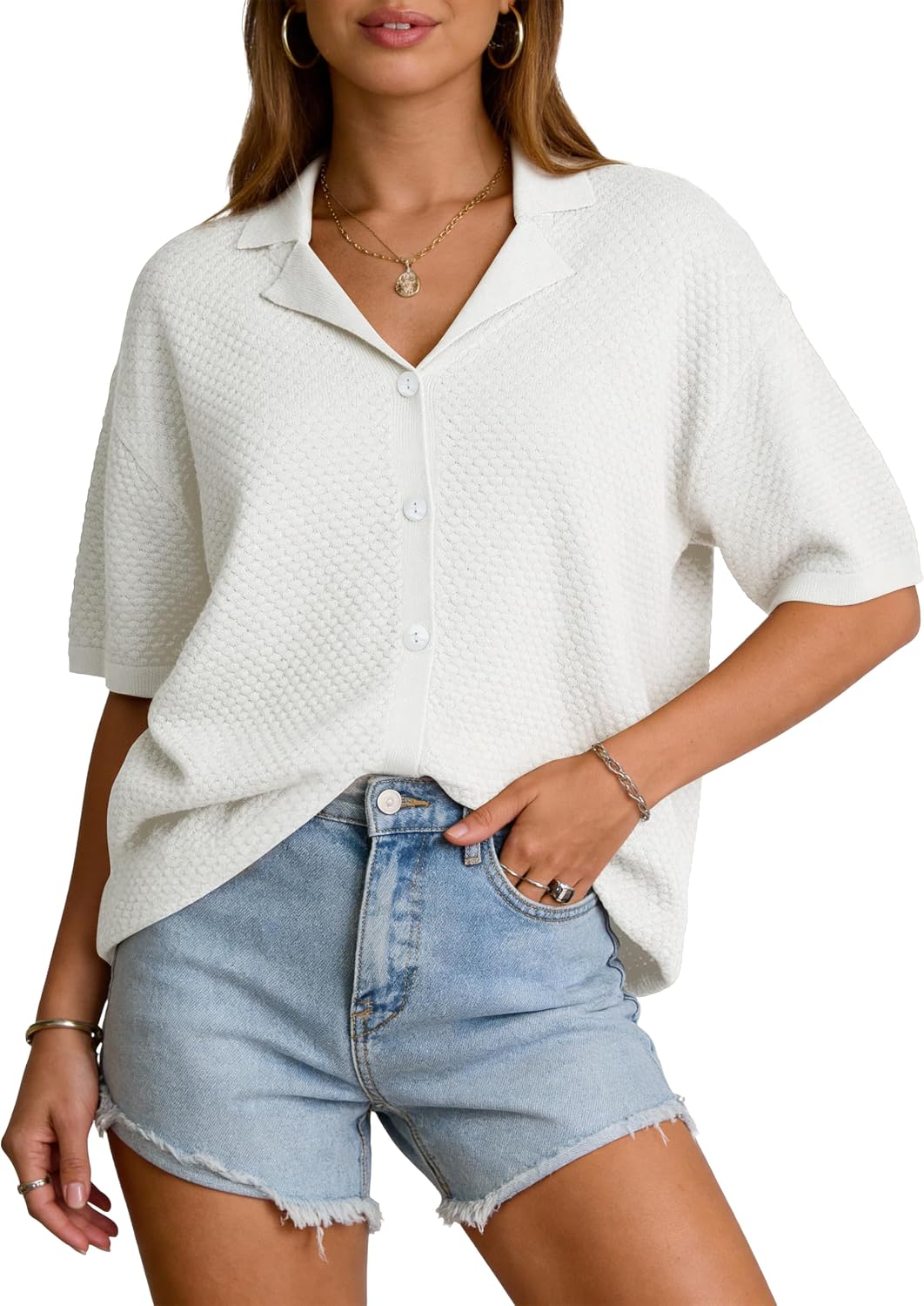Casual Short Sleeve Cardigan