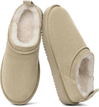 Genuine Suede Fleece Boots