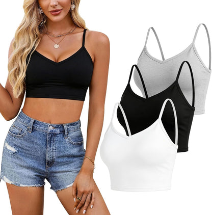 Sleeveless Crop Camisole (3PK)