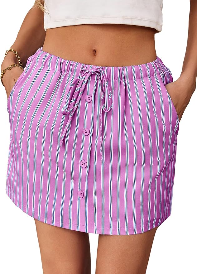 Striped Mini Skirt