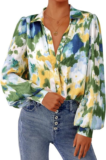 Floral Puff Sleeve Shirt